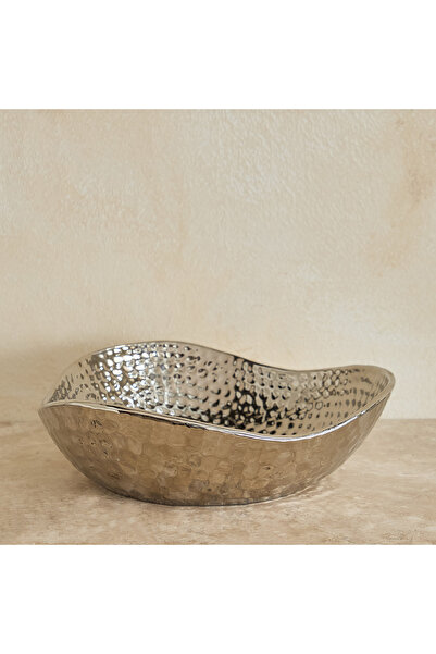 Generic Aurum Sansa Duke Ceramic Hammered Finish Bowl - 28x28x9.5 cm