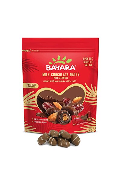 Bayara Milk Chocolate Dates with Almonds Premium Sweet Nutty Delight Gift Pac...