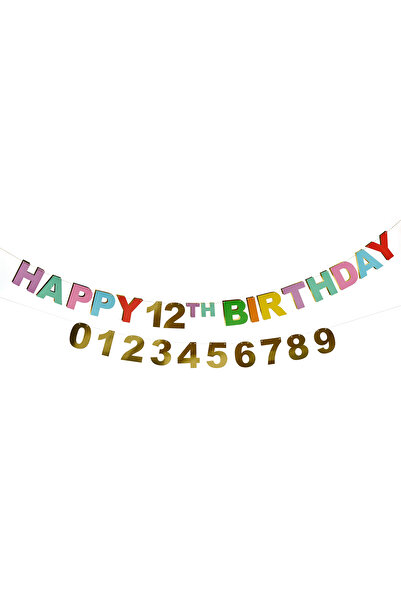 Hootyballoo Premium Brights 'Happy Birthday' Customisable Card Banner 3m