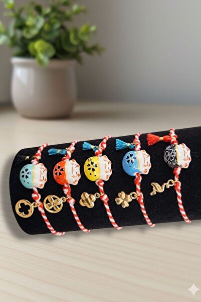 EL YAPIMI (5 Pieces) Marteniçka Lucky Cat Bracelet