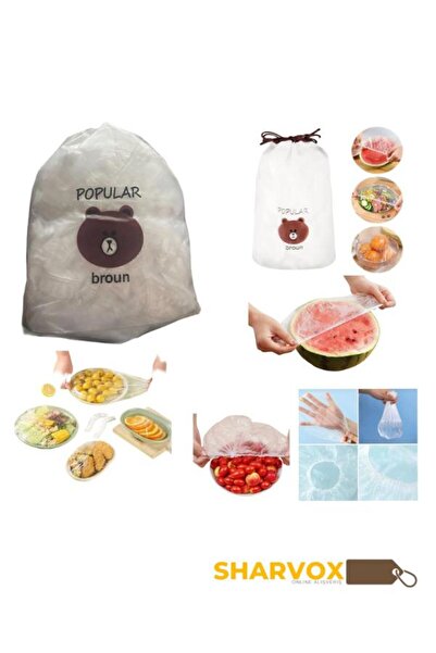 Sharvox 100 Adet Tencere ve Tabak Bonesi | Tazeliği Koruyan Gıda Bonesi | Çok...