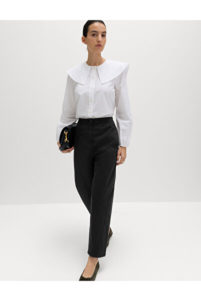 Marks & Spencer Saf Pamuk Elastik Bel Carrot Leg Pantolon