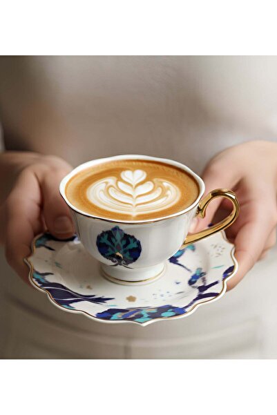 Trendmiya Blue Motif Tea and Coffee Cup