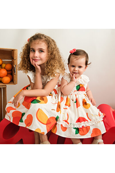 Coolimino طقم أطفال بناتي باللون البرتقالي والتوتي