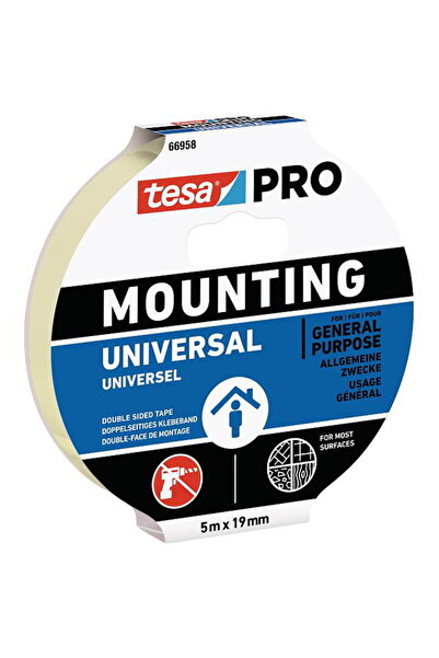 Tesa BANDĂ ADESIVĂ DUBLĂ FIXARE UNIVERSALĂ 19MM / 1,5M