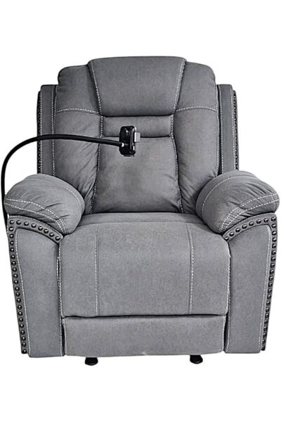 Afifa Furniture كرسي استرخاء كهربائي رمادي اللون لغرفة المعيشة