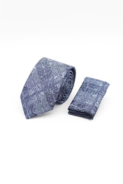 İmza Dark Blue Patterned 6 cm Tie