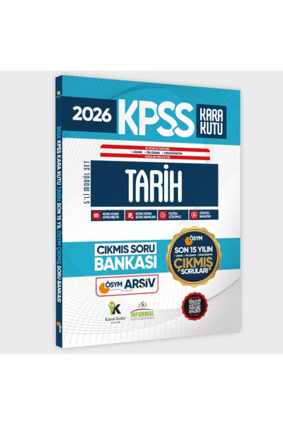 Karakutu Yayınları 2026 FULLKPSS Lisans-Önlisans-Ortaöğretim Tarihin Kara Kut...