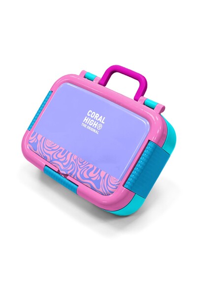 Coral High Παιδικό δοχείο φαγητού Milka από ανοξείδωτο ατσάλι με γεωμετρικά σ...