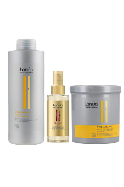 Londa Professional Visible Repair Promo Set, Shampoo 1000 ml, Treatment 750 m...