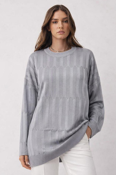benguen Patterned Tunic N3174 Gray
