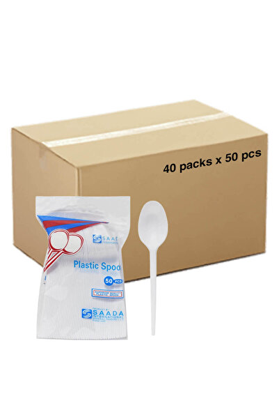 saada White Plastic Spoon