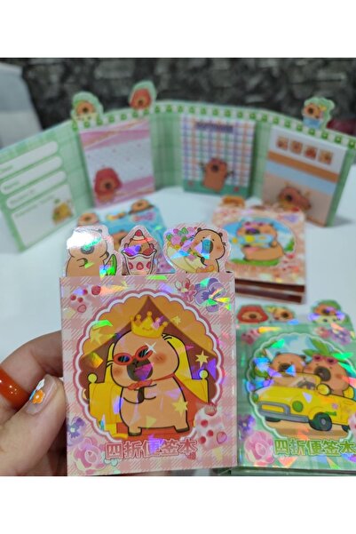 senacacollection Hârtie adezivă pentru notițe Capybara în formă de caiet Post...