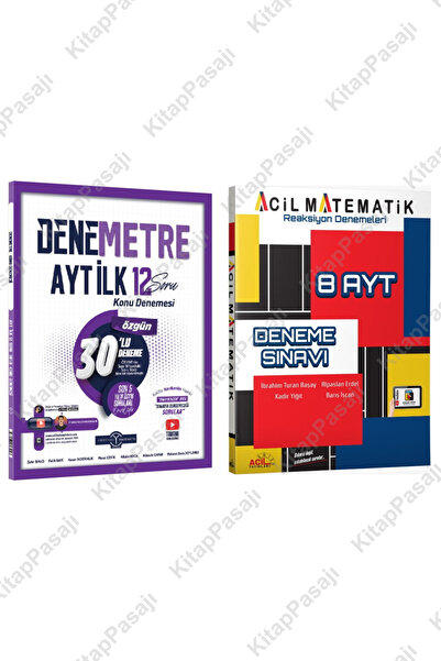 Acil Yayınları AYT Reaksiyon 8'li Deneme ve Orijinal AYT Denemetre İlk 12 Kon...