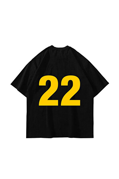Sekizbiraltı Flawless22 Printed Oversize Unisex Black Tshirt
