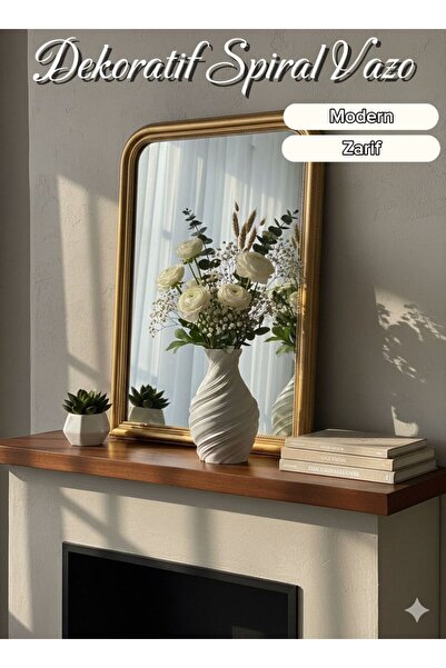 micreative3d Dekoratif Spiral Vazo – 3D Baskı, Modern & Zarif Tasarım