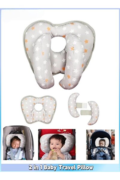Generic 2 in 1 Baby Travel Pillow - Banana Shape Adjustable Baby Neck Head Su...