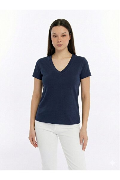 Maison La Femme Women's T-Shirt V Neck Short Sleeve