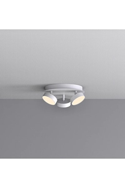 VOLSER AYDINLATMA DEKORATİF YUVARLAK ÜÇLÜ LED SPOT AVİZE BEYAZ KASA 3000 KELV...
