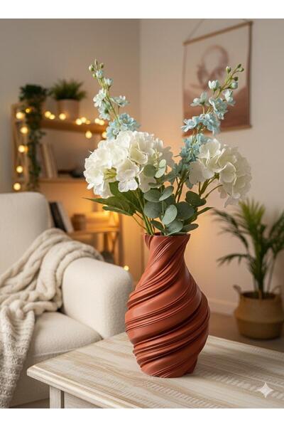 micreative3d Dekoratif Spiral Vazo – 3D Baskı, Modern & Zarif Tasarım