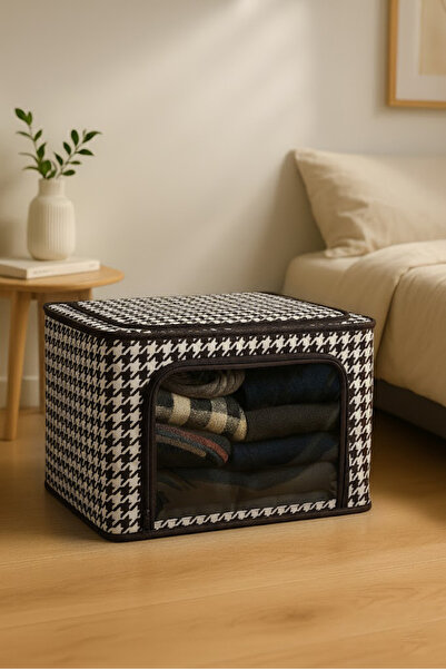 SER&YAT Οργανωτής Ντουλάπας – Με Μαύρο Σχέδιο Κοκκαλιάς |   1 τεμάχιο |   Πτυ...