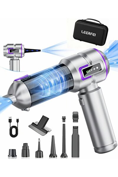 Lizbon Leerfei LF-6697APlus 8in1 Şarjlı 20000PA Yüksek Emiş Gücü Araç Süpürgesi