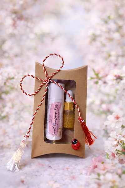 BeOne Luxury Cosmetics Set of 3 pieces - Cosmetic martisor Combo Lip Balm + G...