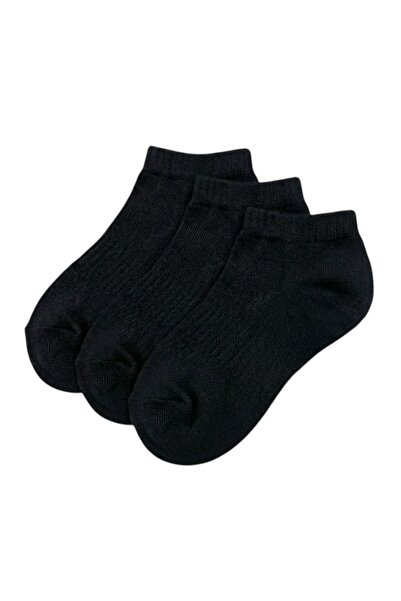 Victor and Jane Black Cushioned Footbed Sports Trainers Socks 3 Pairs