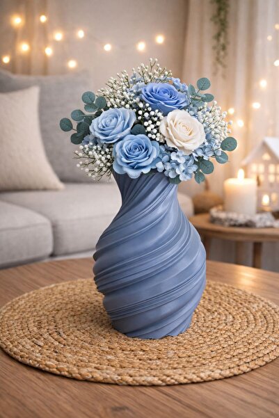 micreative3d Dekoratif Spiral Vazo – 3D Baskı, Modern & Zarif Tasarım