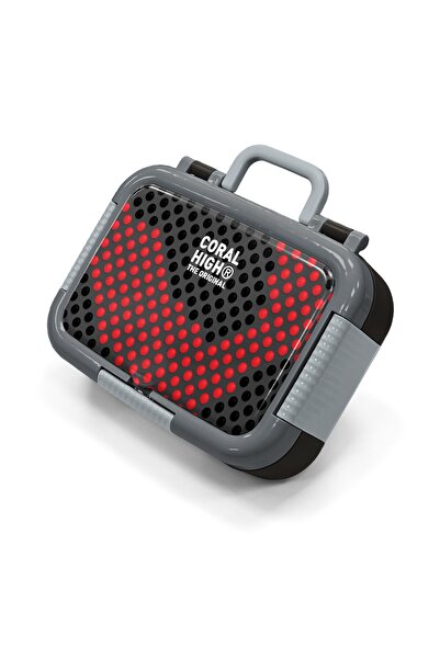 Coral High Kids Black Red Patterned Stainless Steel Lunch Box 39133