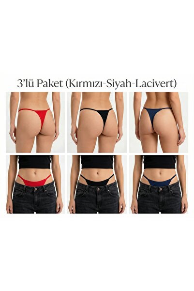 calma STRİNG 3 RENK PAMUKLU (BORDO-SİYAH-LACİVERT)