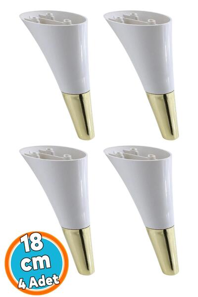 NZB وحدة تلفزيون للأثاث، كونسول، رافع أرجل الأريكة، لون ذهبي كريمي، أرجل 18 س...