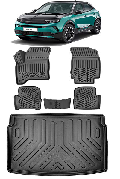 Rizline Opel Mokka 1.2 Mild Hybrit 2025 ve Sonrası 3D Havuzlu Paspas ve Bagaj...