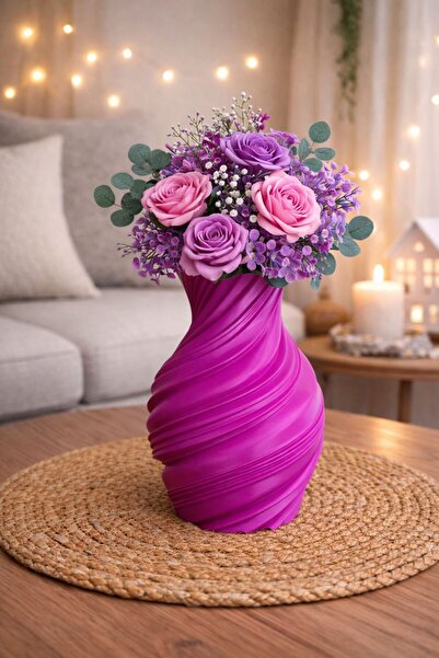 micreative3d Dekoratif Spiral Vazo – 3D Baskı, Modern & Zarif Tasarım