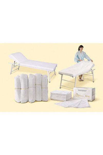 Tutal Lastikli sedye örtüsü 80x220 cm 50 li tek kullanımlık 20 gr tela kumaş