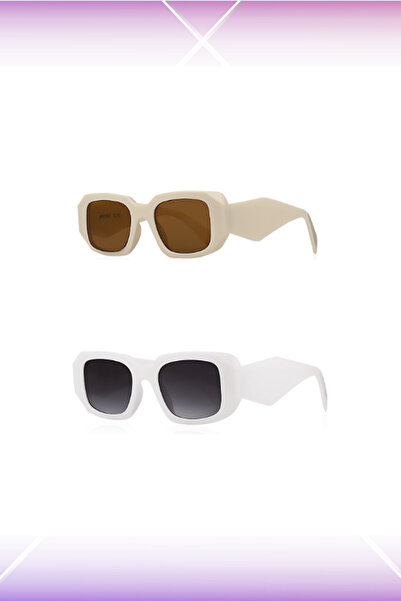 Kinary White - Cream Color Women's Uv400 Sunglasses