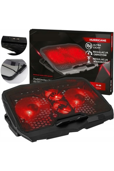 Other HURRICANE Laptop Cooling Stand 12-17" LED Fans
