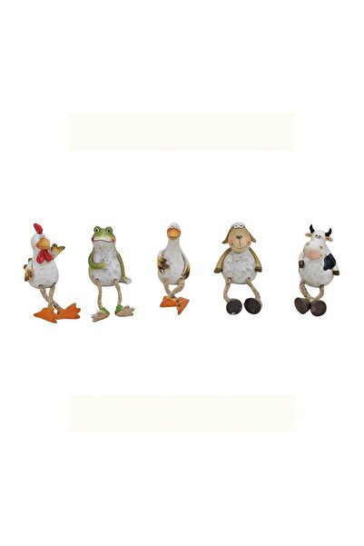 DecoDepot Figurina animalut cu picioare atarnate, 13 cm
