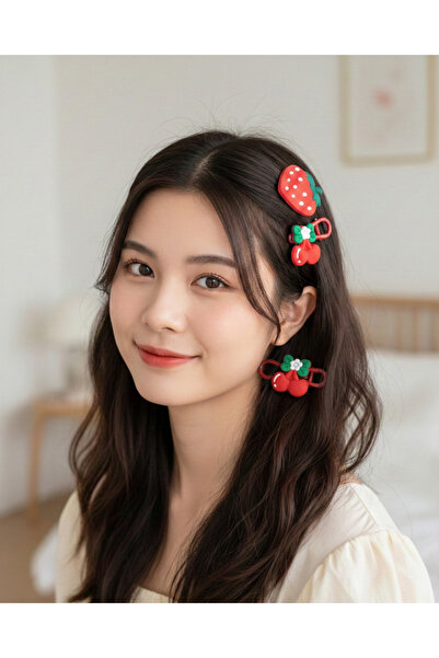 B&ES Acc. Lily Co Strawberry and Cherry Model Girl's Hairpin