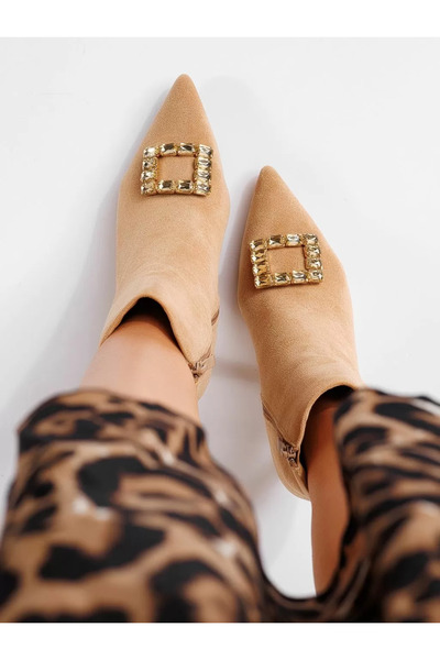 Zaira Women's beige ankle boots made of eco- Leather Bela #20487 - 39