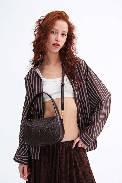 Addax Textured Hand and Shoulder Bag Ç1065