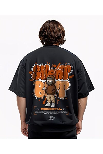 EFFRENATU تي شيرت مطبوع عليه نصًا للجنسين - رقبة دائرية، أكمام قصيرة، كاجوال