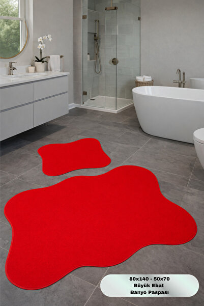 Dokumacıoğlu Virella Kırmızı Suya Dayanıklı Deri Tabanlı Yumuşak Yüzeyli 80x1...