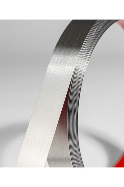 MaffStuff Brushed silver stainless steel self-adhesive decorative tape 3 cm x...