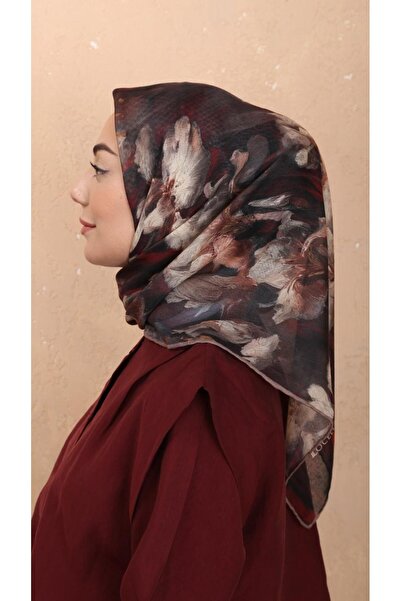 locella Soft Pamuk Eşarp Kırmızı Kahve