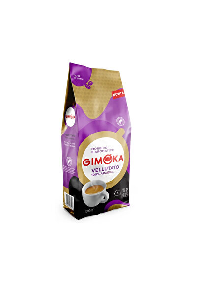 Gimoka Vellutato 100% Arabica Whole Roasted Coffee Beans Intensity 6- 1000gms
