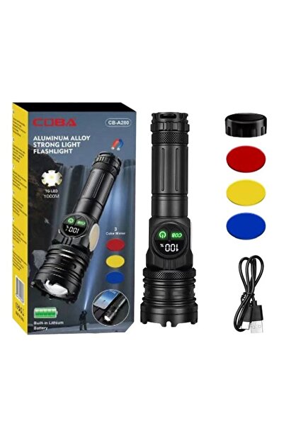 Mihai Lanternă portabilă CB A280 cu zoom LCD în 4 culori și magnet