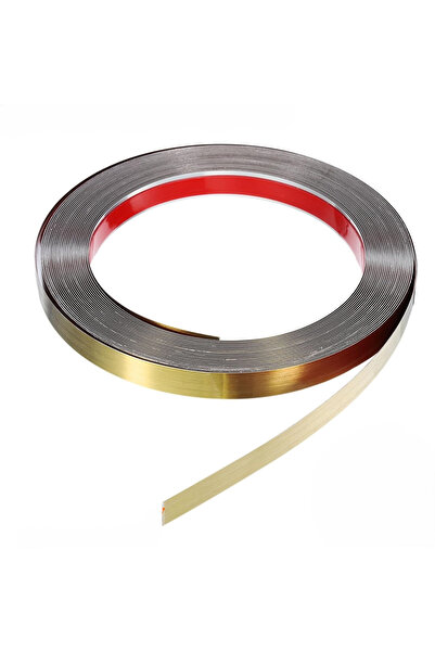 MaffStuff Bandă decorativă autoadezivă inox nichelat 2 cm x 500 cm auriu mat