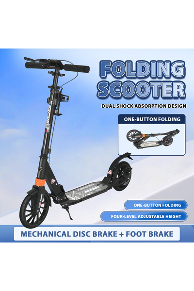 Vitakit سكوتر قابل لتعديل الارتفاع مع نظام امتصاص الصدمات ومكابح قرصية، سكوتر...