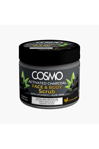 Cosmo Activated Charcoal Face and Body Scrub - 325 ml